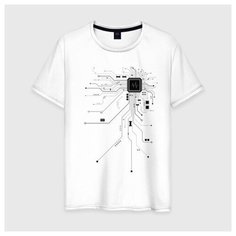 Футболка размер 2XL, белый