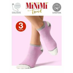 Носки MiNiMi, 3 пары, размер 35-38, фиолетовый