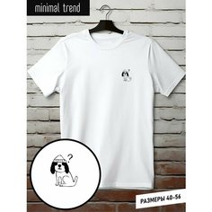 Футболка minimal trend, размер 2XS, белый