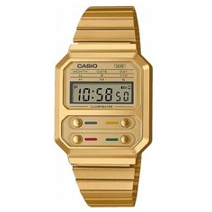 Наручные часы CASIO Vintage Casio A100WEG-9AEF, золотой, серый