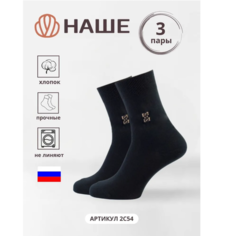 Носки Смоленская Чулочная Фабрика, 3 пары, размер 25, черный