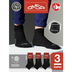 Носки Omsa, 3 пары, 3 уп., размер 42-44, черный