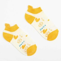 Носки Minaku, размер 23/27, желтый