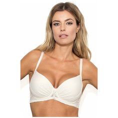 Бюстгальтер Nipplex, размер 80E, белый, красный