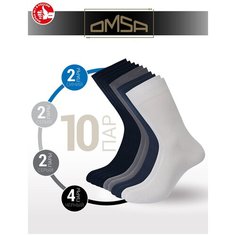 Носки Omsa, 10 пар, размер 39-41, мультиколор