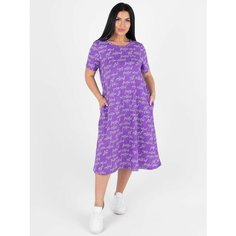 Платье Трикотажные сезоны, размер 54, фиолетовый