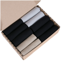 Носки Grinston, 10 пар, размер 27, черный, бежевый, серый