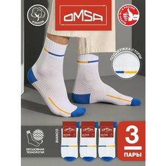 Носки Omsa, 3 пары, 3 уп., размер 36-38, белый