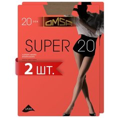 Колготки Omsa Super, 20 den, 2 шт., размер 4/L, бежевый