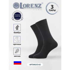 Носки LorenzLine, 3 пары, размер 25, черный