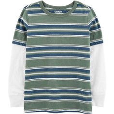 Лонгслив Oshkosh, размер 10, белый, зеленый