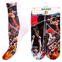 Носки MAXBS Баскетбол, 2 пары, размер 41-47, мультиколор, белый