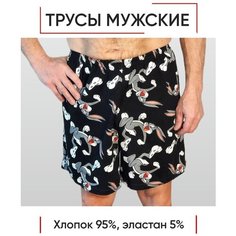 Трусы , размер 3XL/56, черный