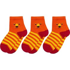 Носки Красная Ветка 3 пары, размер 18-20, оранжевый