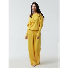 Брюки палаццо Modami24, размер 42, желтый