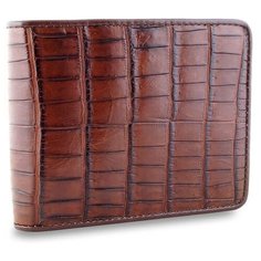 Кошелек Exotic Leather, фактура под рептилию, коричневый