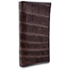 Портмоне Exotic Leather, фактура под рептилию, коричневый