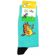 Носки St. Friday Socks x Союзмультфильм, размер 34-37, желтый, оранжевый, голубой