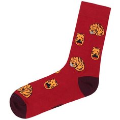 Носки Kingkit, размер 36-41, бордовый, черный