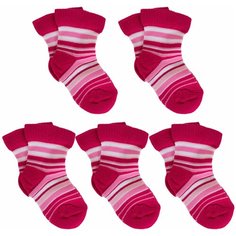 Носки LorenzLine 5 пар, размер 6-8, розовый