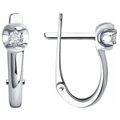 Серьги Diamant, белое золото, 585 проба, бриллиант