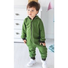 Комбинезон , открытая стопа, размер 92-55, зеленый