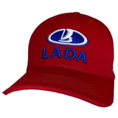 Бейсболка LADA Авто кепка Лада бейсболка мужская, размер 55-58, красный