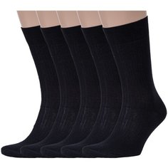 Носки RuSocks, 5 пар, размер 25 (38-40), черный