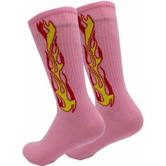 Носки CarnavalSocks, 90 den, размер 37-44, розовый, желтый
