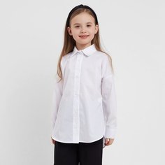Школьная рубашка Minaku, размер 128, белый