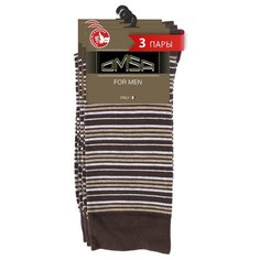Носки Omsa, 3 пары, размер 45-47, коричневый
