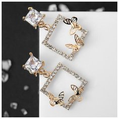 Серьги Queen Fair, белый, золотой