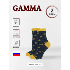 Носки ГАММА, 2 пары, размер 23-25(36-40), синий Gamma
