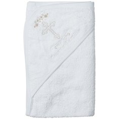 Крестильное полотенце для рук Совенок Дона, размер 74х90, белый, розовый