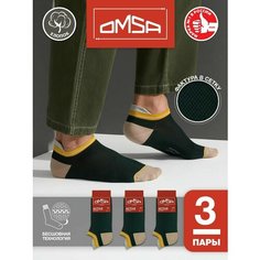 Носки Omsa, 3 пары, 3 уп., размер 45-47, зеленый