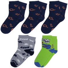 Носки RuSocks 5 пар, размер 18-20, мультиколор