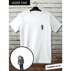 Футболка minimal trend, размер 2XL, белый