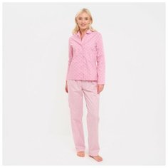 Пижама Kaftan, размер 40-42, голубой, розовый
