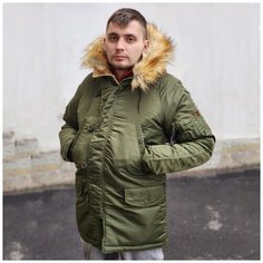 Куртка Husky, размер 3XL (56), зеленый
