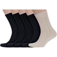 Носки RuSocks, 5 пар, размер 25 (38-40), мультиколор