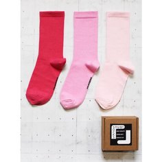 Носки SNUGSOCKS, 3 пары, размер 41-45, розовый