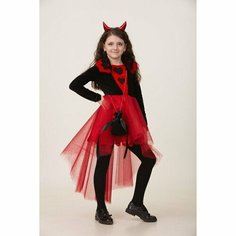 Карнавальный костюм Батик Дьяволица с рожками детский
