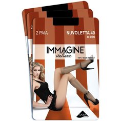 Гольфы Immagine, 40 den, 6 пар, 3 уп., размер 1-unica, черный