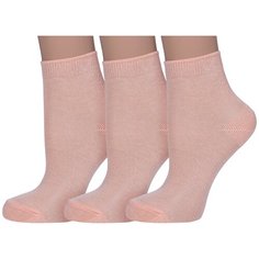 Носки Смоленская Чулочная Фабрика 3 пары, размер 8, розовый