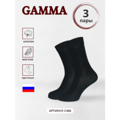 Носки ГАММА, 3 пары, размер 29-31, черный Gamma
