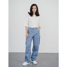 Брюки карго Модный Дом Виктории Тишиной, размер 50, голубой