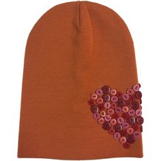 Шапка бини ANRU, размер Универсальный, розовый, оранжевый