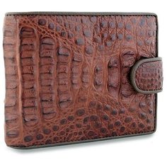 Кошелек Exotic Leather, фактура под рептилию, коричневый