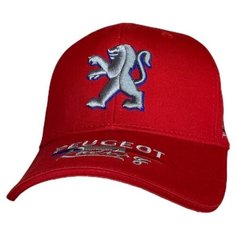 Бейсболка PEUGEOT, размер 55-58, красный