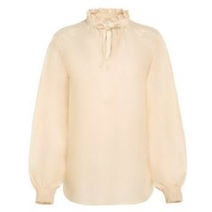 Блуза Minaku, размер 50, белый, фиолетовый